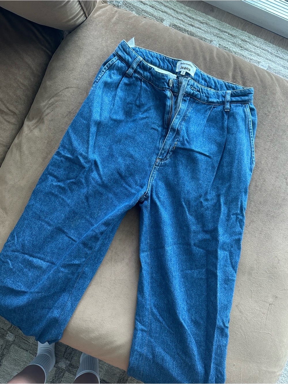 Reformation Relaxed Jeans in Classic Blue